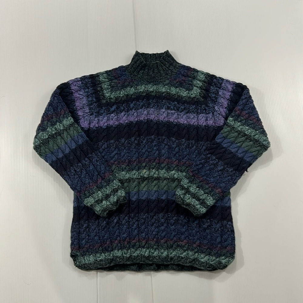 503.‎ Lands' End Multicolor Cowl Neck Sweater (M)